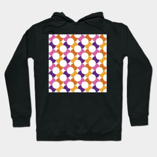 Mid Mod Flowers Pink & Orange Hoodie